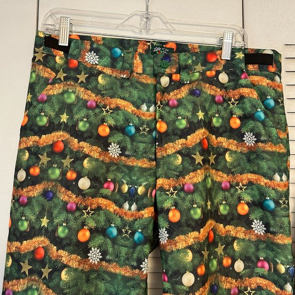 Mens LIFE OF THE PARTY Sz M Multi-Color Christmas Tree Jacket and Pants Suit FUN - Picture 8 of 13